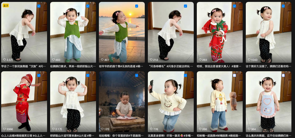 抖音16W粉丝博主的AI萌娃跳舞视频教学，可做视频挂载剪映拉新 各个平台的创作者分成 收徒等多种变现方式，单月1W 